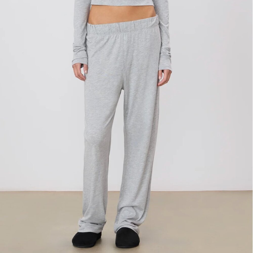 Eterne Light Gray Women's Henley Lounge Sweatpant Size Small